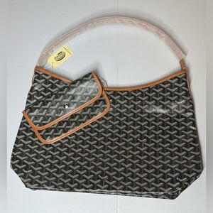 Black and Brown Hobo Bag. No brand.